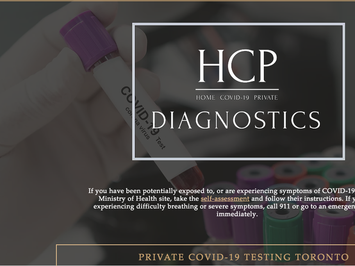  Screenshot of the homepage of ‘Home COVID-19 Private Diagnostics.’
