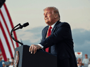 U.S. President Donald Trump during a campaign rally in Sanford, Florida, October 12, 2020.