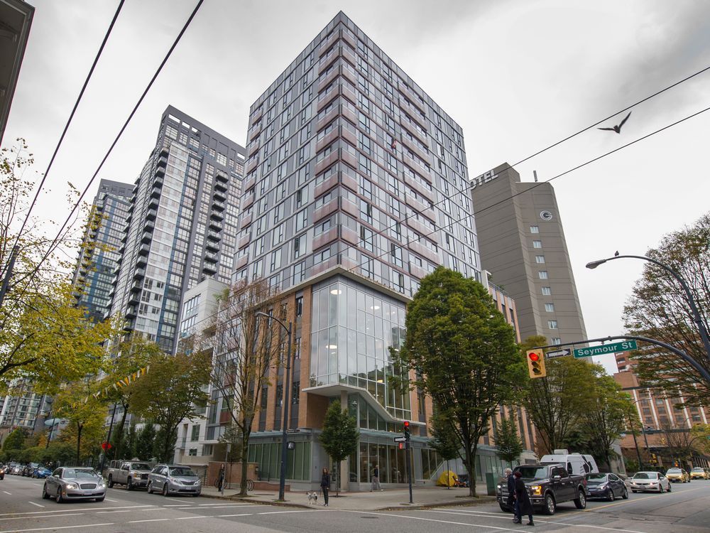 This building at 1101 Seymour street in Vancouver is the proposed home of a new overdose prevention site that has drawn opposition from some residents and calls for urgent attention by others.