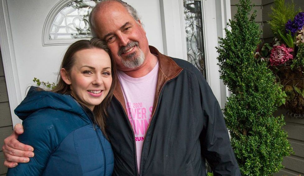 michael heaven with daughter marissa heaven in north vancouver. michael heaven, 61, has been diagnosed with an rare and aggressive form of breast cancer is fighting for survival,. he and daughter marissa heaven are raising money for alternative treatments that could save his life. photo by arlen redekop / vancouver sun / the province (png) (story by denise ryan) [png merlin archive]