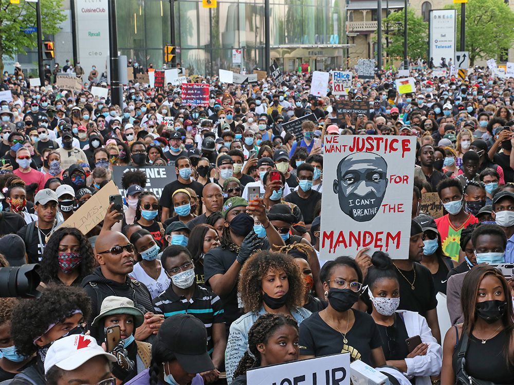 a black lives matter protest held in ottawa in june 2020. jean levac/postmedia