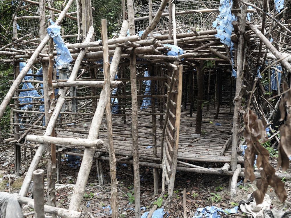 an abandoned migrant camp used by people-smugglers are seen in a jungle at bukit wang burma in the malaysian northern state of perlis, which borders thailand, on may 26, 2015.