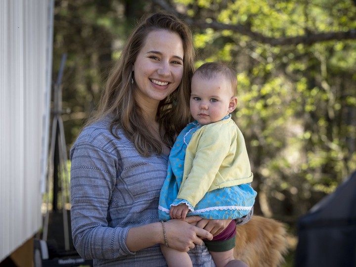  Leah Timmermann, from Maberly, Ontario (near Perth), shown here with her 12-month old daughter, had questions about starting a family and taking proper care of her health.