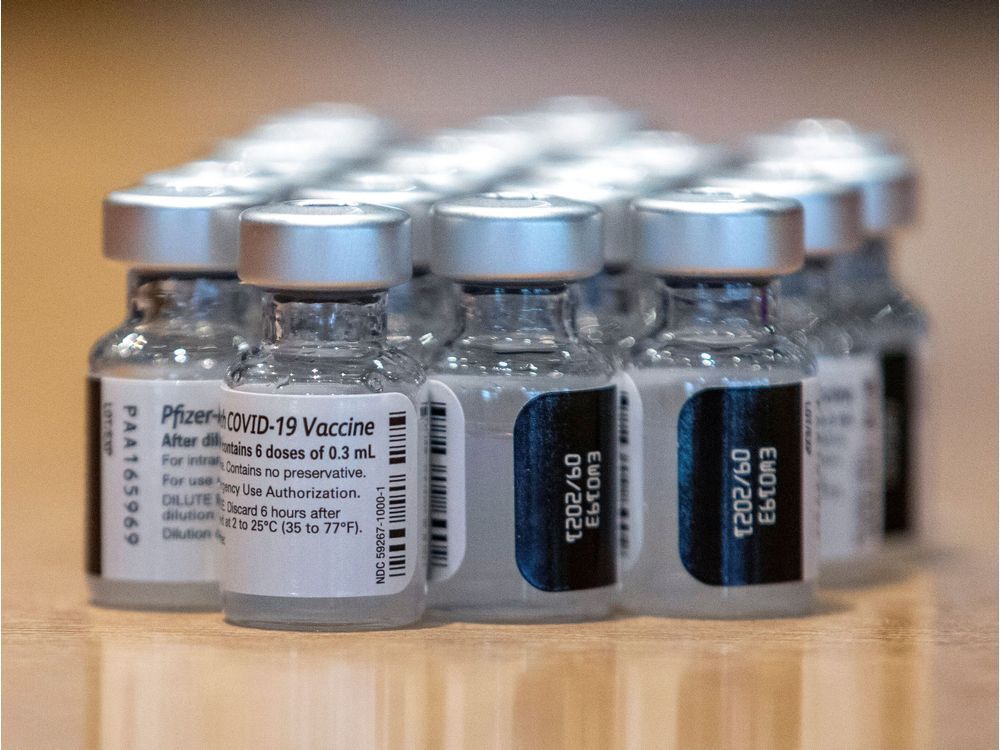 vials of the pfizer/biontech coronavirus disease (covid-19) vaccine.