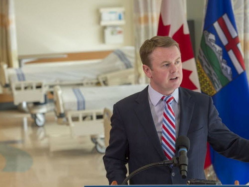 minister of health tyler shandro at the mazankowski alberta heart institute to announce $100 million investment in alberta operating rooms. file photo