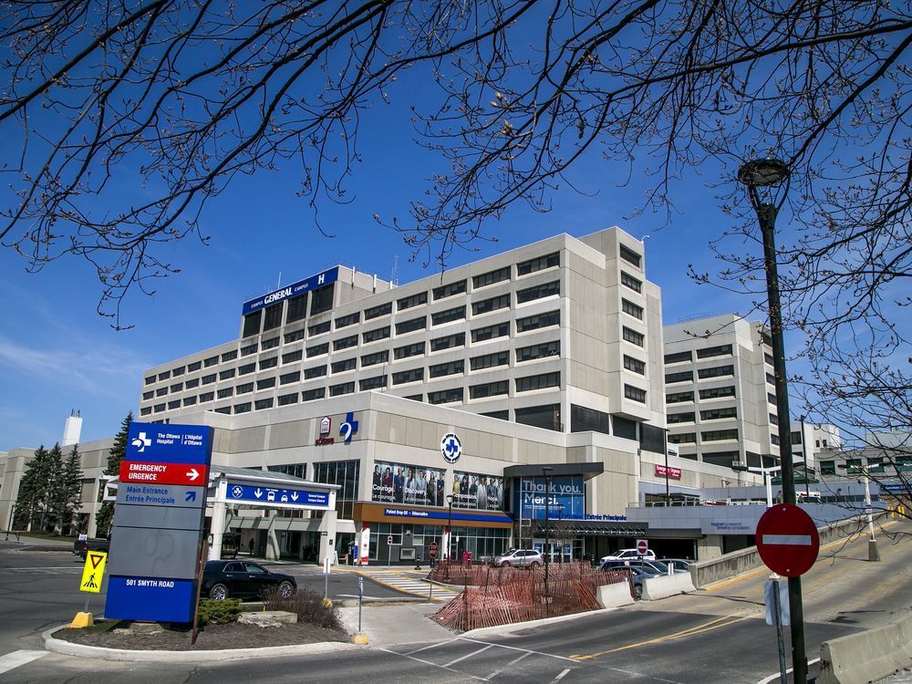 the ottawa hospital, whose general campus is pictured in this file photo, said that more than 90 per cent of physicians and residents and more than 85 per cent of staff have had two doses of covid-19 vaccine.