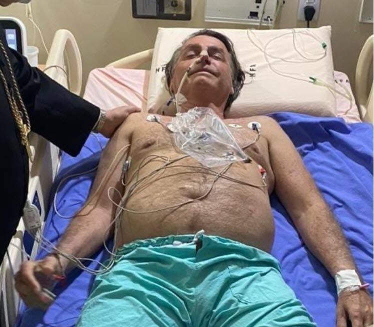brazilian president jair bolsonaro was hospitalized after 10 days of hiccups.