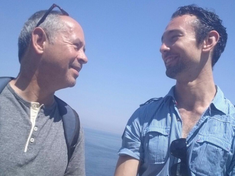Steve Phillip and his son Jordan in Italy, 2015.