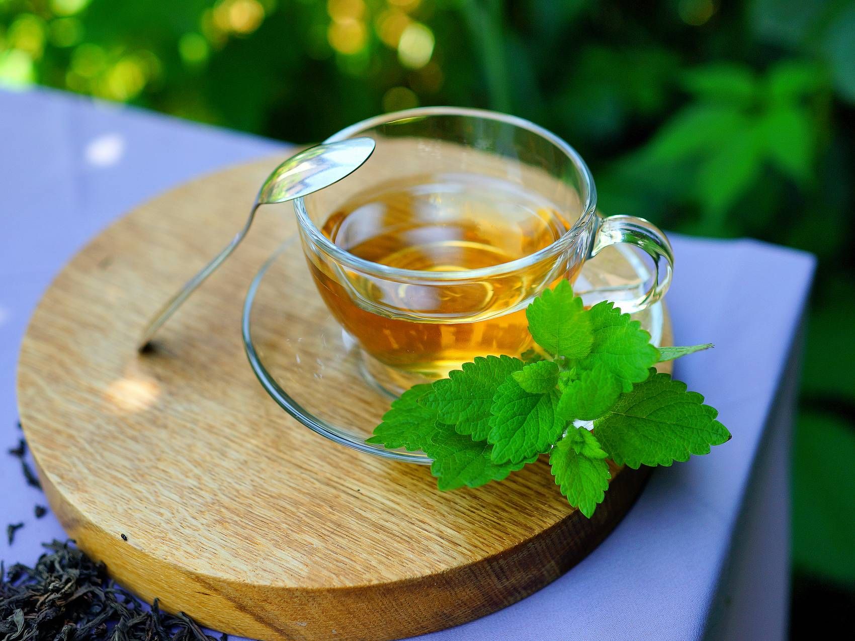 A fresh cup of mint tea can be enjoyed year-round.