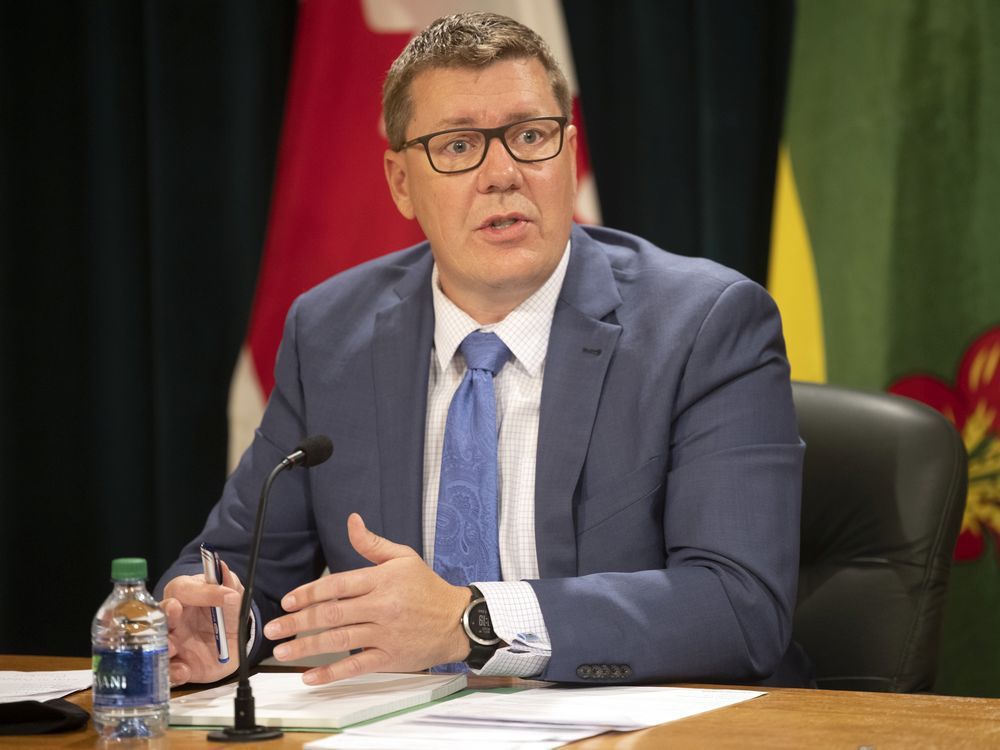 premier scott moe speaks during a covid-19 update at the legislative building on thursday, october 7, 2021 in regina.