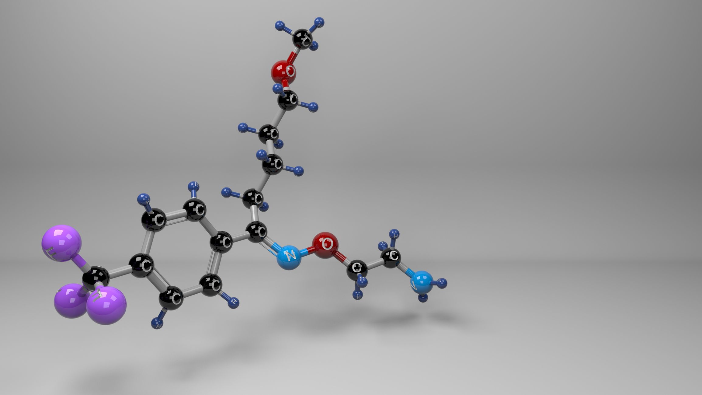 A molecular structure of the anti-depressant Fluvoxamine, which is being investigated as a treatment for COVID-19. (Getty)