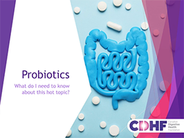 Image of intestine for presentation on probiotics