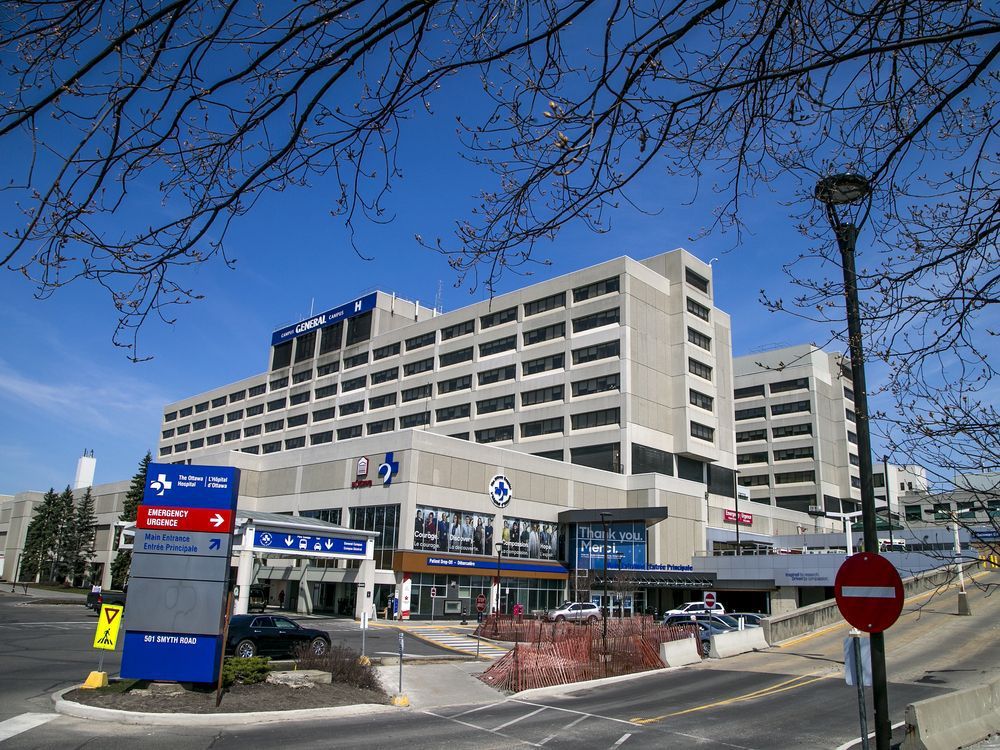 the ottawa hospital, whose general campus is pictured in this file photo, reported monday that more than 99 per cent of its staff, physicians and residents are fully vaccinated.