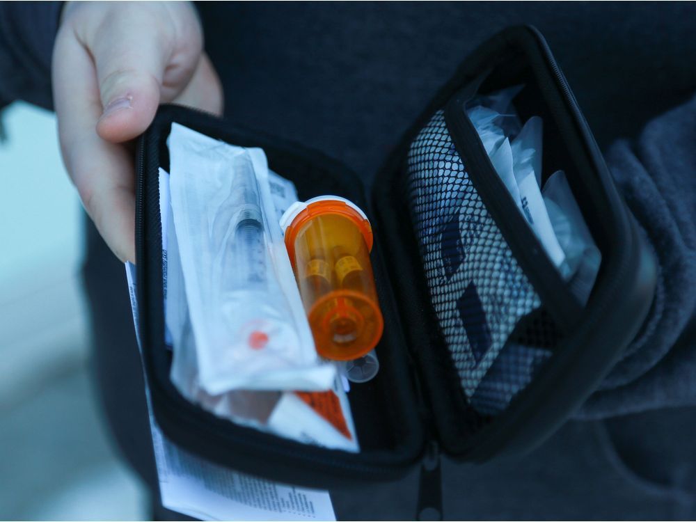 naloxone kits include three vials of the life-saving drug plus needles, sanitary materials and instructions.