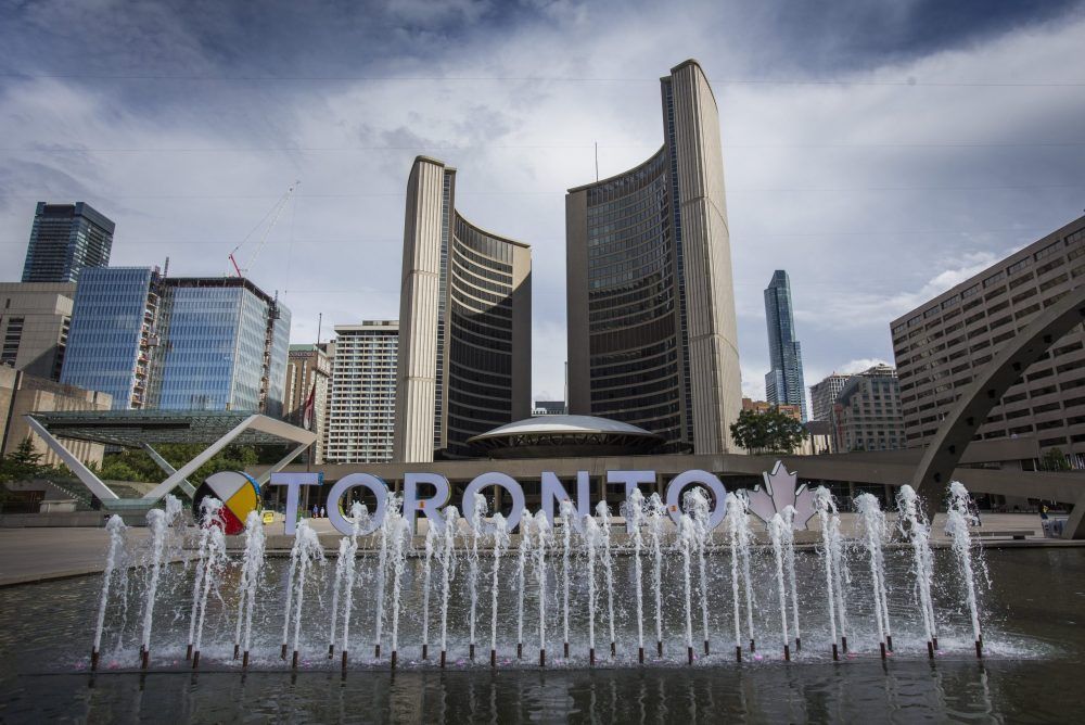 Toronto City Hall at Nathan Phillips Square.