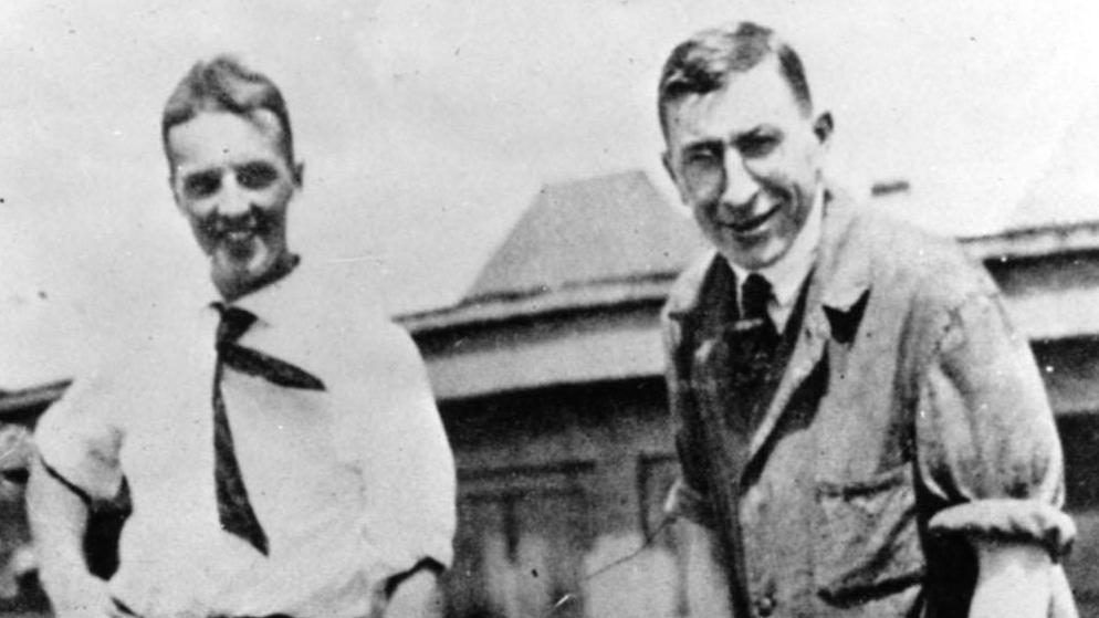Charles Best (left) and Frederick Banting will be inducted into Canada's Walk of Fame for their discovery of insulin. (courtesy Thomas Fisher Rare Book Library, U of T)
