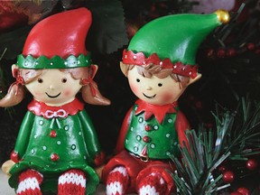 two christmas elves