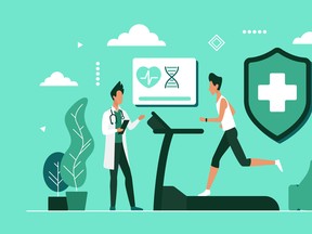 Sport fitness app for running workout with treadmill