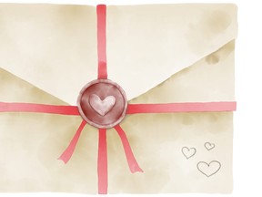 Watercolor Love letter