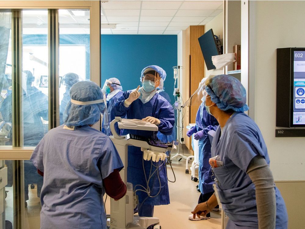 nurses working at the humber river hospital in toronto.