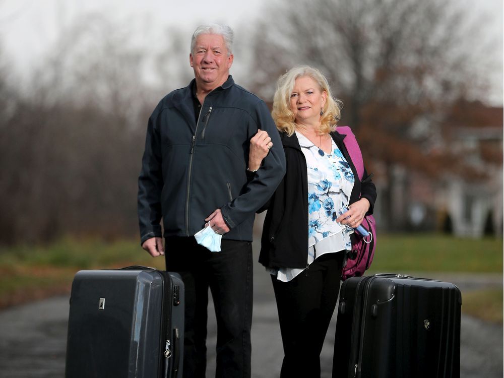 dale, left, and gerry ashton are anxious to get back to travelling the world.