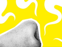 Human Nose Breathes In Odors. Vector Collage Halftone