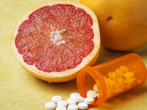 Grapefruit can cause the side effects of medications to intensify. GETTY