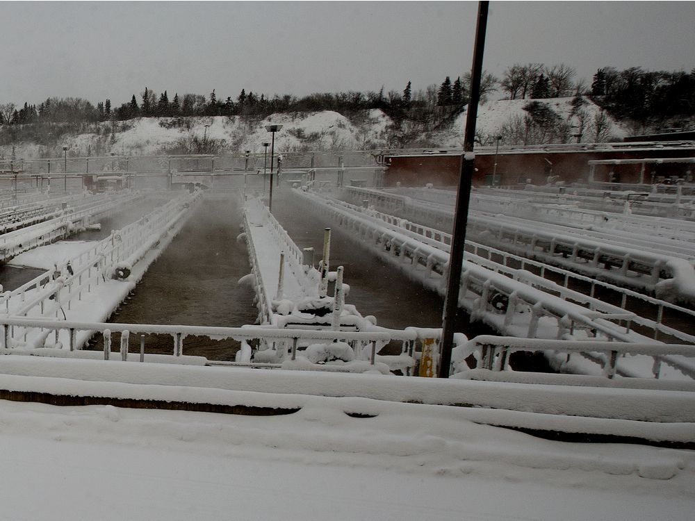 Gold Bar Wastewater Treatment Plant, 10977 50 St. in Edmonton on Sunday, Jan. 9, 2022. Alberta is currently using wastewater testing to monitor the spread of the COVID-19 Omicron variant. Photo by David Bloom