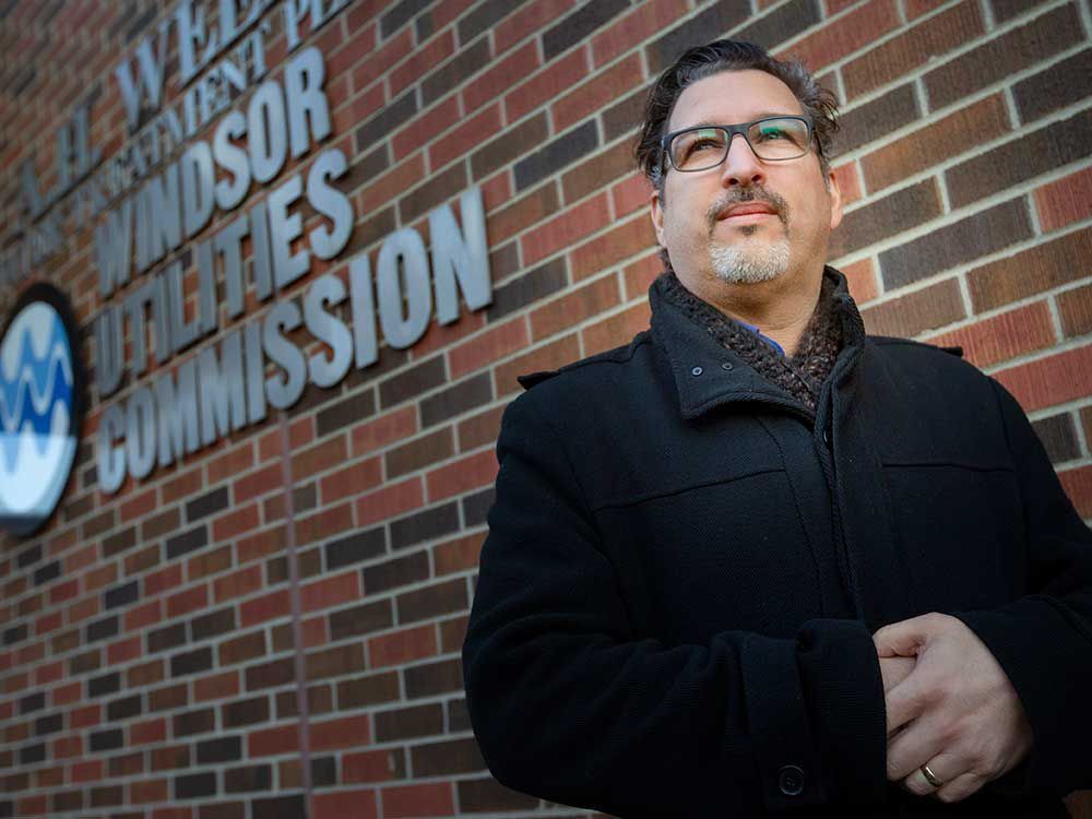 garry rossi, vice president of water operations for enwin utilities ltd., stands outside the water treatment facility in windsor's east end on jan. 11, 2021.