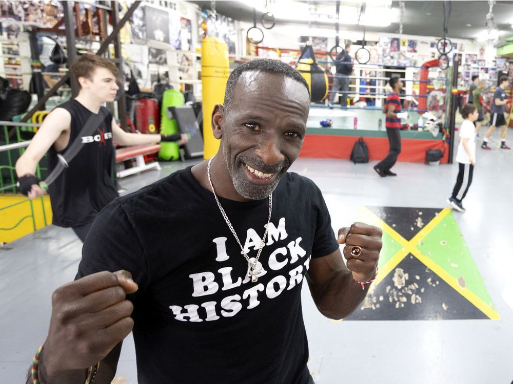 hard knox gym owner herby whyne is happy to working out with his clients again in montreal on saturday, march 12, 2022.