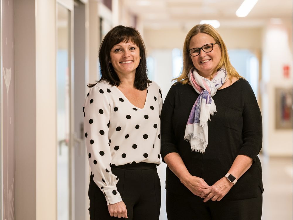 carrie dornstauder (left), executive director for maternal and children's provincial programs and leanne smith (right), director of maternal services and children's intensive care, stand together for a photo on sept. 9th, 2019.