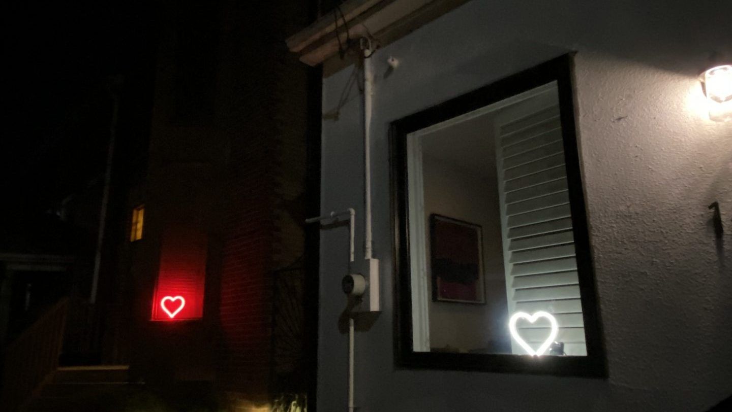 "Why not build a light in the shape of a heart that symbolizes that same thing, to show there’s still love in the world in a really challenging time?” says Moss LED Inc. owner Jeffrey Moss. SUPPLIED