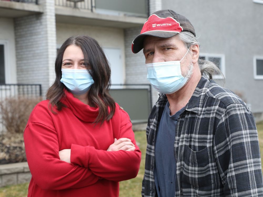 shannon lebrun works with people with acquired brain injury to ensure they have quality housing. she is posing with jason, one of the clients she's helped.