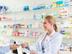 Customer speaking with a pharmacist