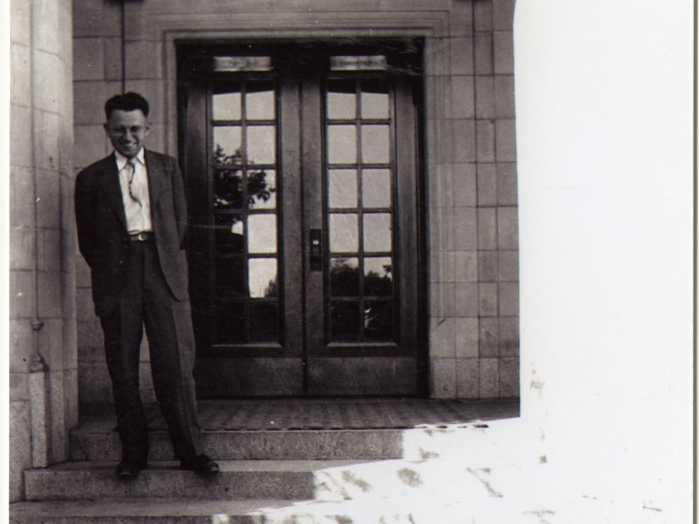 A younger Gerhard Herzberg is pictured on University of Saskatchewan's campus. Photo provided by University of Saskatchewan on April 8, 2022. (Saskatoon StarPhoenix).