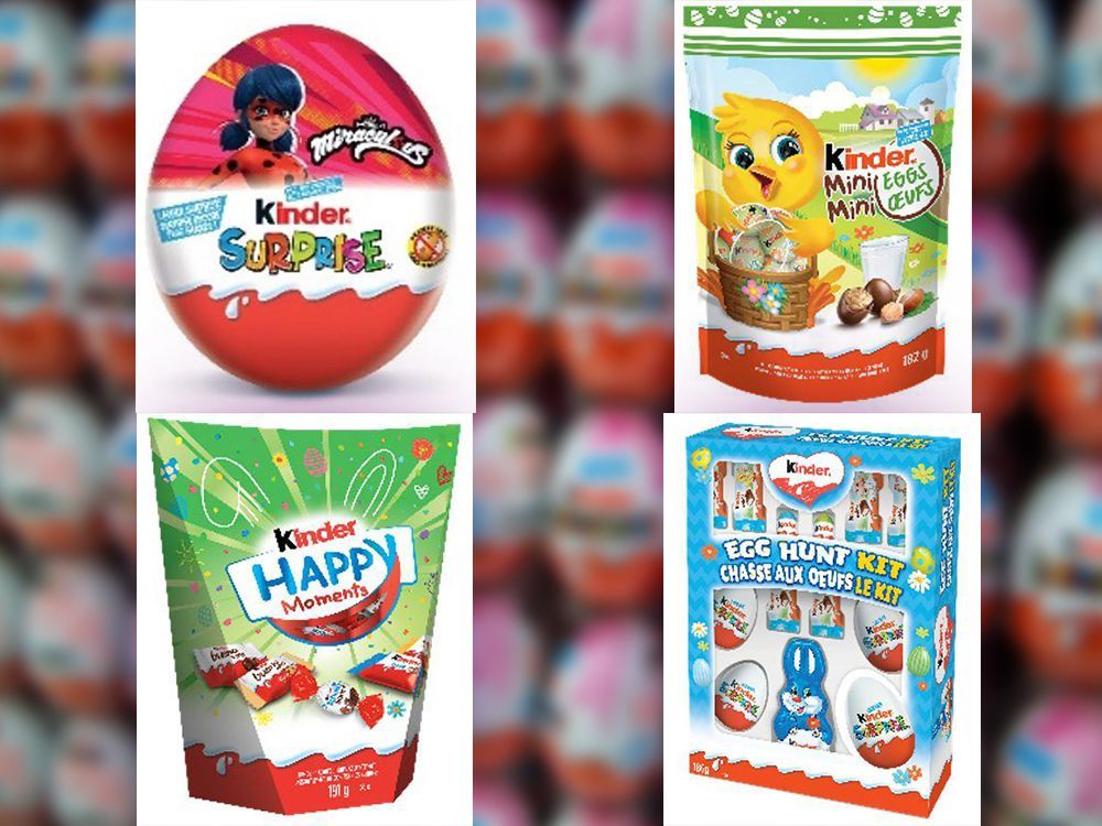 several kinder chocolate products have been recalled.