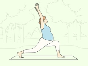 Sport, yoga, pregnancy, healthcare, training concept