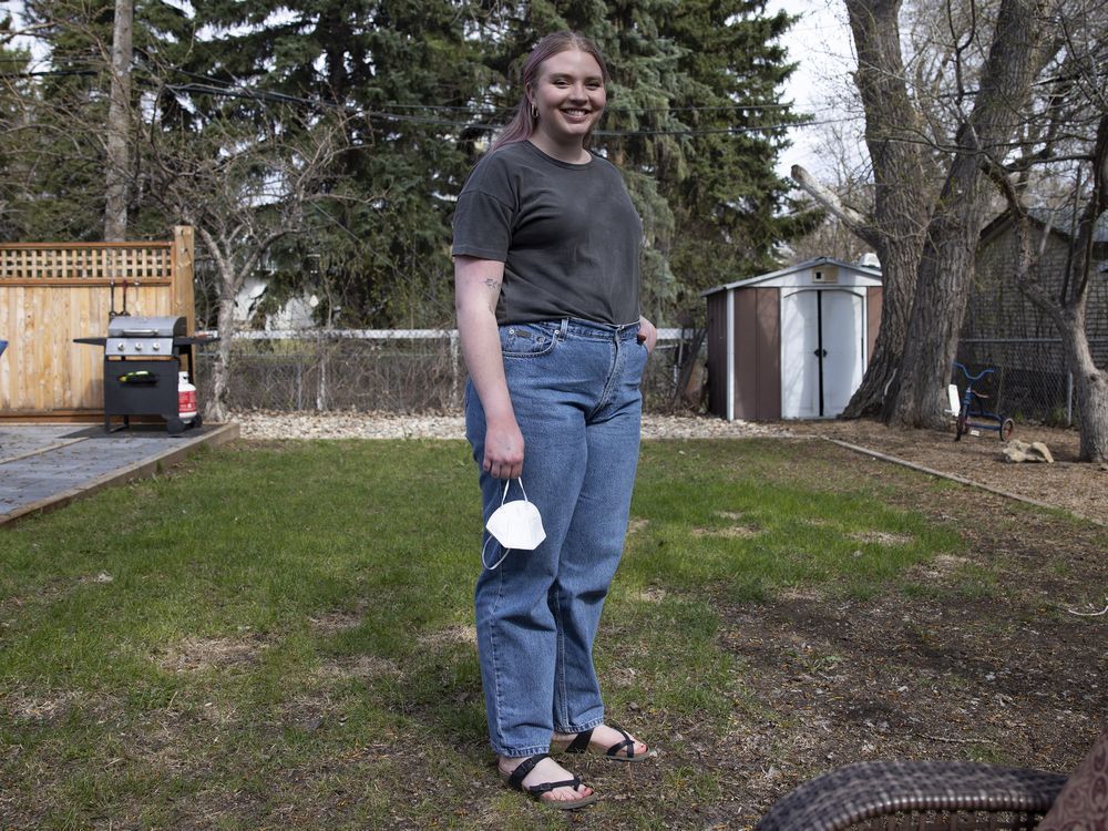 erin cibart who was recently hospitalized due to low blood platelet count at her regina home on may 11, 2022.