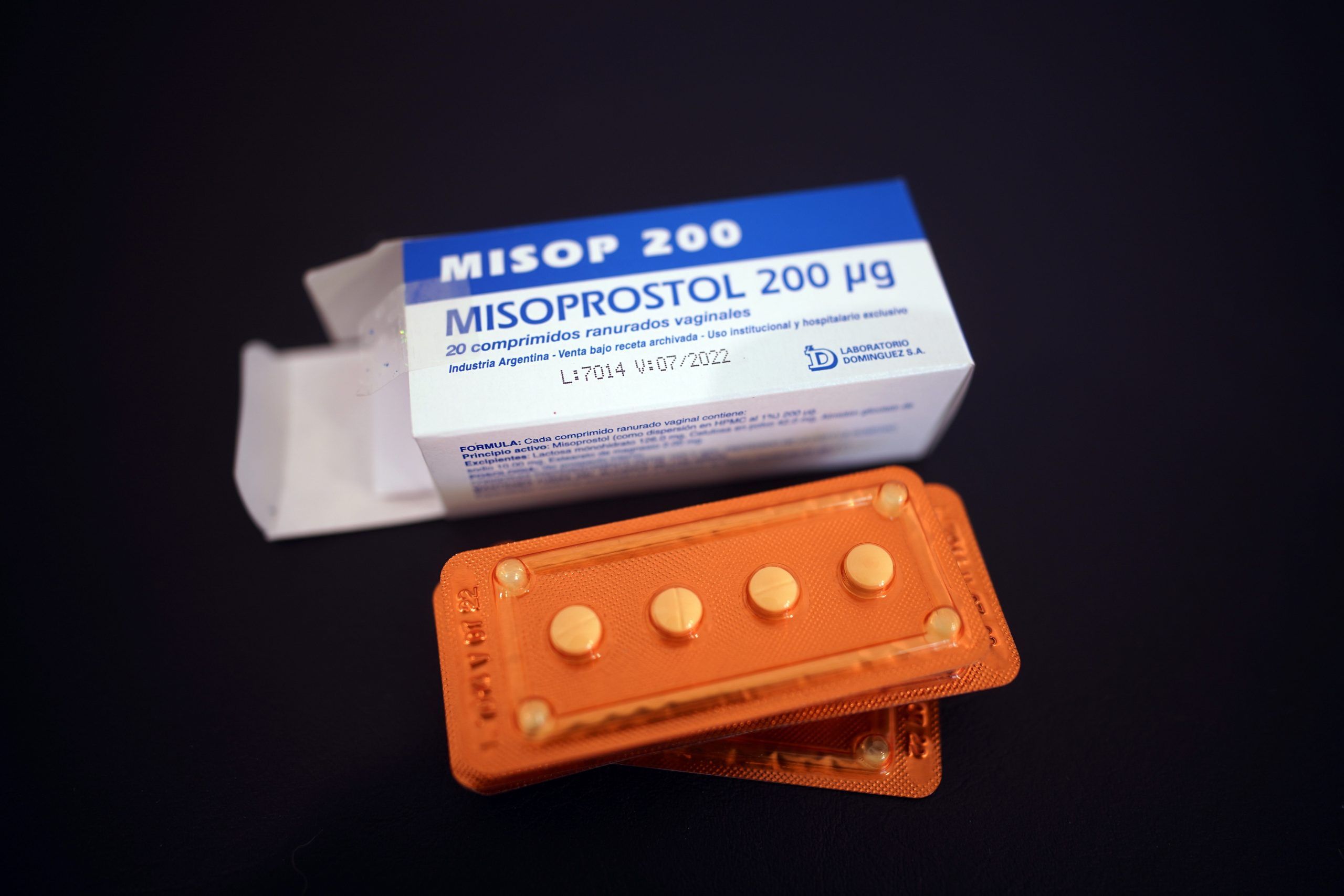 Misoprostol, a common abortion pill, sits on a gynecological table at Casa Fusa, a health center that advises women on reproductive issues and performs legal abortions in Buenos Aires, Argentina. THE CANADIAN PRESS/AP-Victor R. Caivano