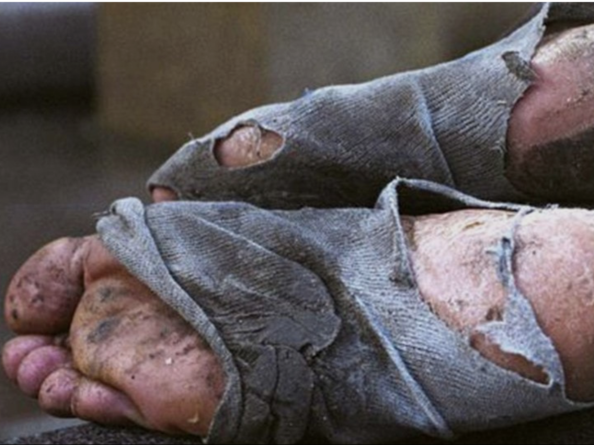 A simple pair of socks can be a life saver to a homeless person.