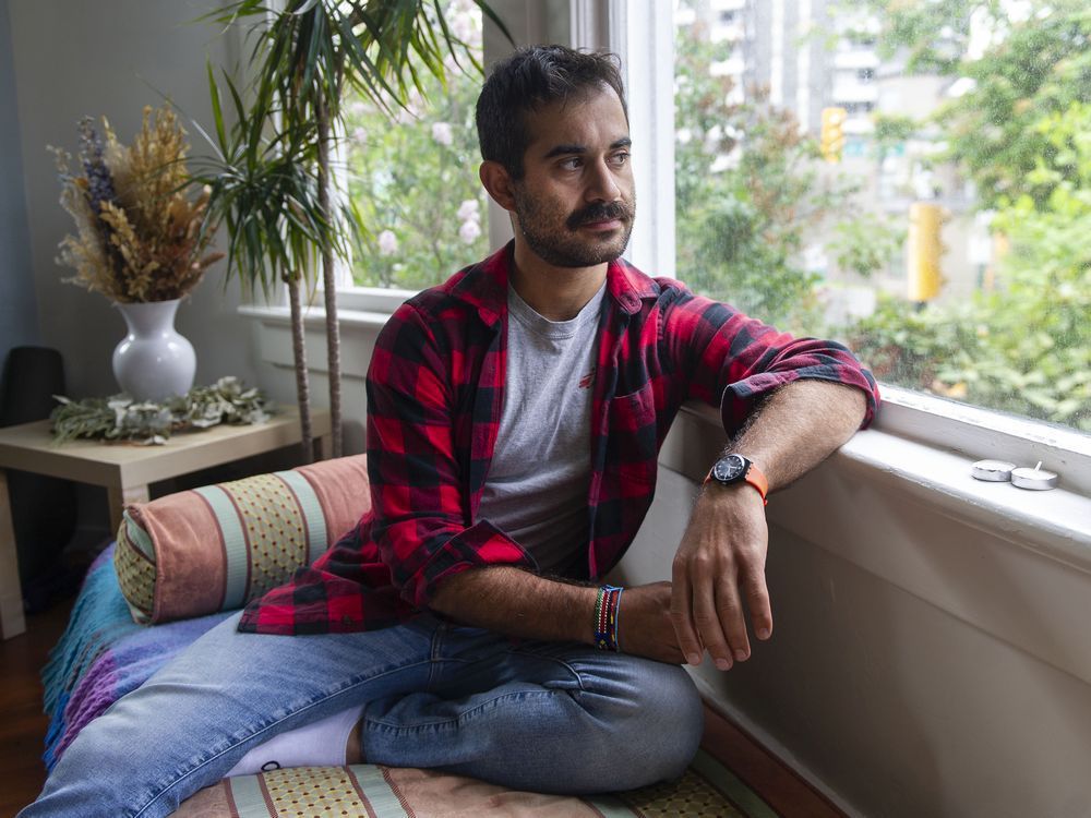 reza eshaghian recently returned from south sudan where he was serving withe the aid group doctors without borders. he is pictured at his vancouver home friday, may 27, 2022.