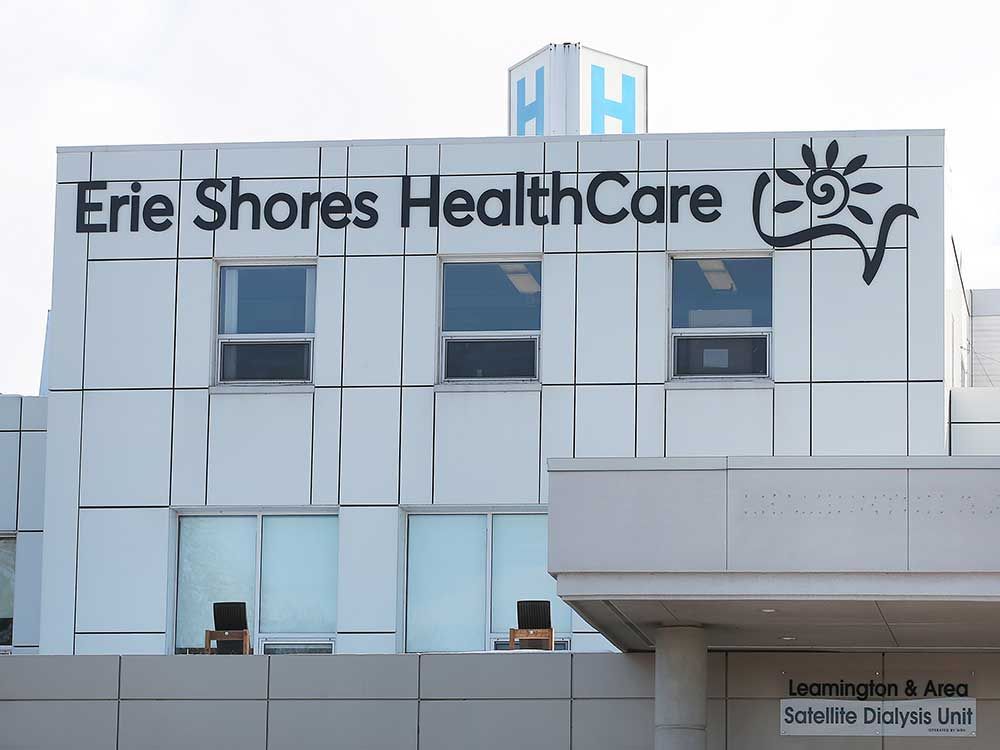 erie shores healthcare in leamington is shown in this january 2022 file photo.