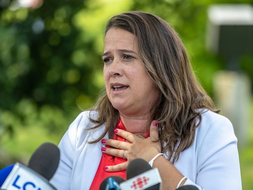 montreal public health director dr. mylène drouin speaks about the importance of vaccination against monkeypox at a news conference on thursday july 28, 2022.