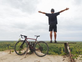 happy cyclist