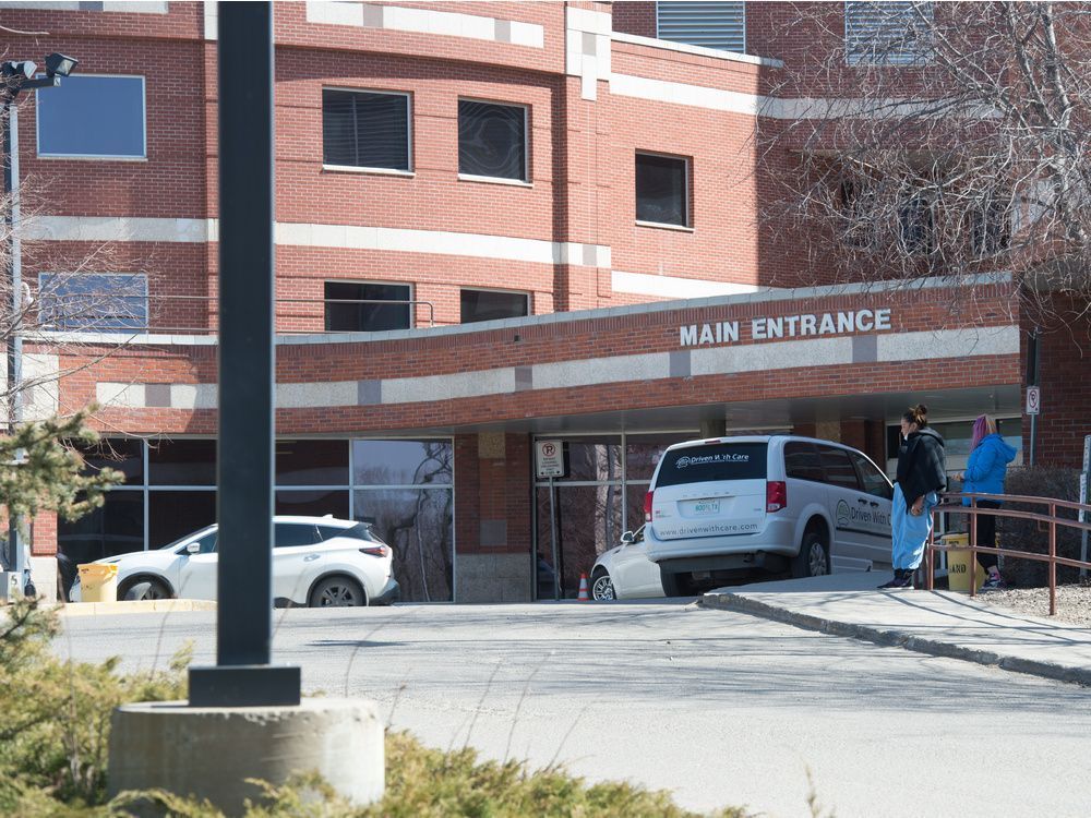 The Regina General Hospital in Regina, Saskatchewan on April 6, 2021.