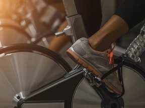 spinning class closeup