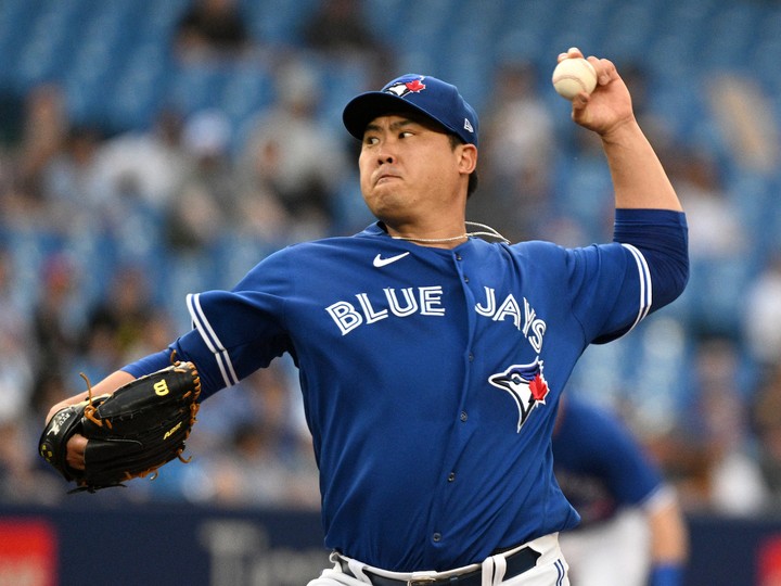  Toronto Blue Jays starting pitcher Hyun Jin Ryu delivers a pitch against the Chicago White Sox in the second inning at Rogers Centre. Credit: Dan Hamilton