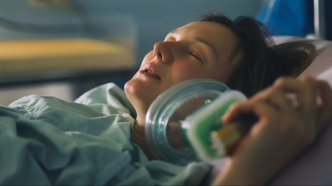 Laughing gas use during labor is self-administered, allowing people to use as much or as little as they want. GETTY