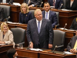 Doug Ford speaking on Ontario healthcare