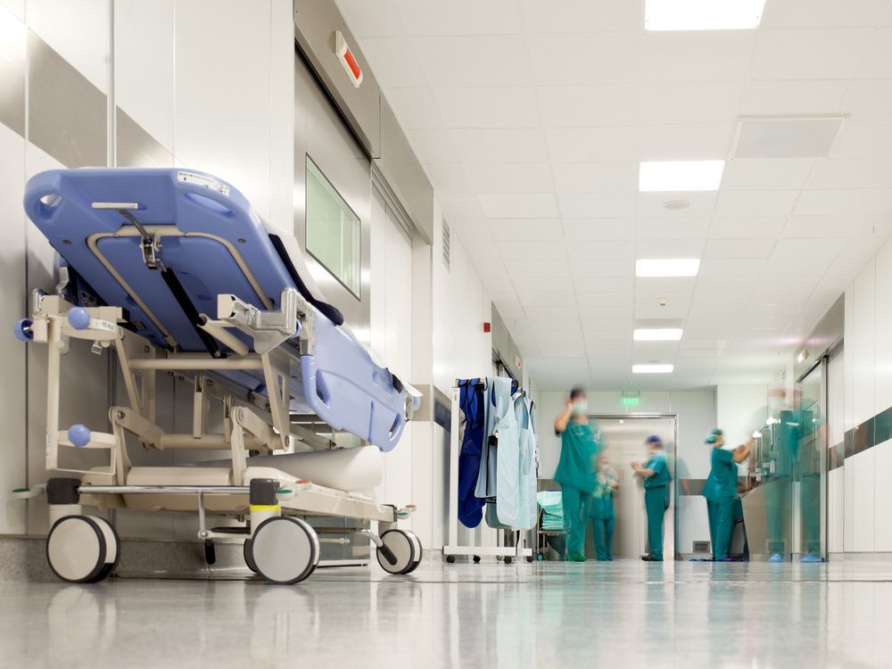 file photo: hospital hallway.